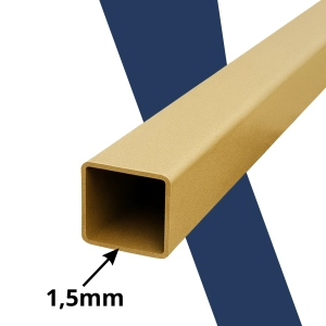 Poręcz Schodowa Ścienna KWADRATOWA Stal Barierka Schody  Złota 300cm